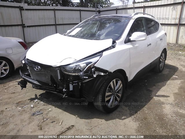 KM8JU3AG1EU844274 - 2014 HYUNDAI Tucson GLS/LIMITED/SE WHITE photo 2