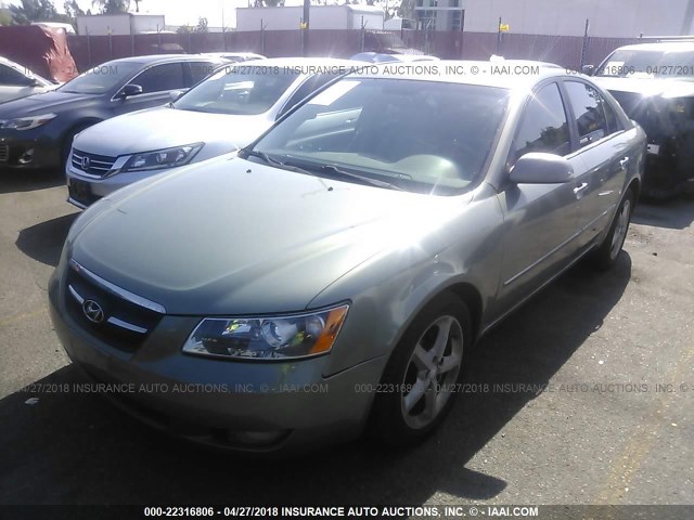 5NPEU46F47H224639 - 2007 HYUNDAI SONATA SE/LIMITED GREEN photo 2