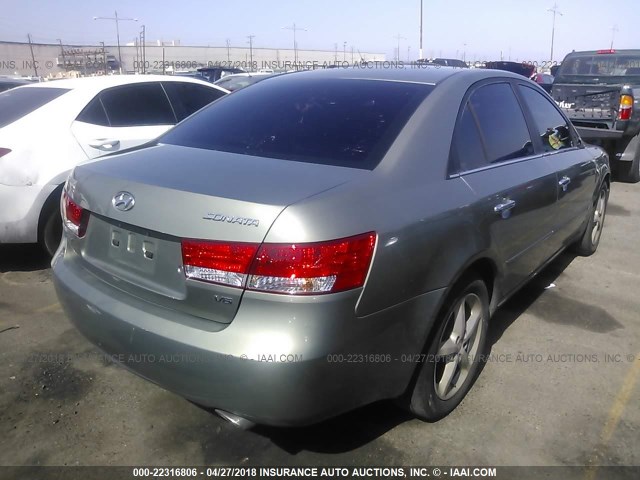 5NPEU46F47H224639 - 2007 HYUNDAI SONATA SE/LIMITED GREEN photo 4