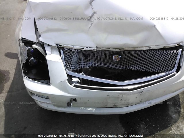 1G6DW677360103270 - 2006 CADILLAC STS WHITE photo 6