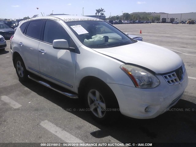 JN8AS5MT9DW511360 - 2013 NISSAN ROGUE S/SV WHITE photo 1