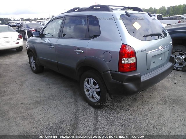 KM8JN12D56U392059 - 2006 HYUNDAI TUCSON GLS/LIMITED Light Blue photo 3