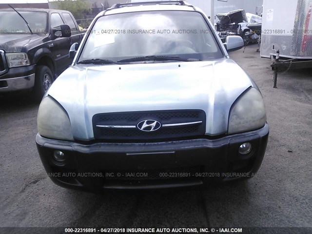 KM8JN12D56U392059 - 2006 HYUNDAI TUCSON GLS/LIMITED Light Blue photo 6