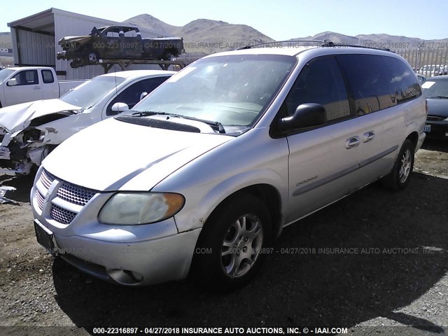 2B4GP44R61R135949 - 2001 DODGE GRAND CARAVAN SPORT SILVER photo 2