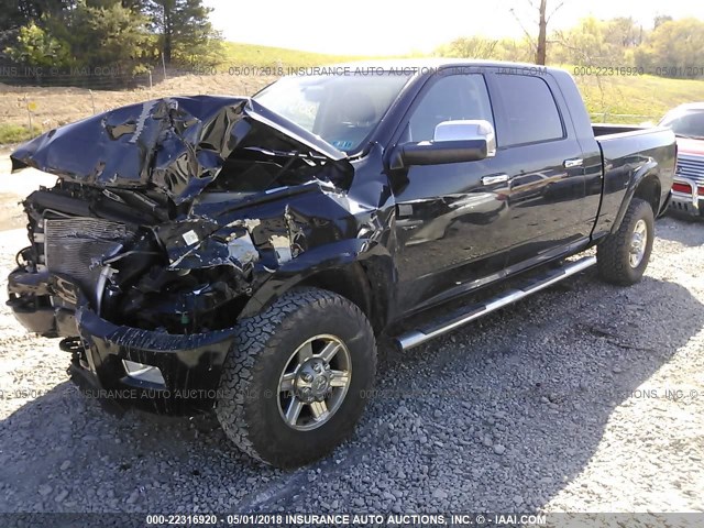 3C6UD5PL8CG337333 - 2012 DODGE RAM 2500 LONGHORN BLACK photo 2