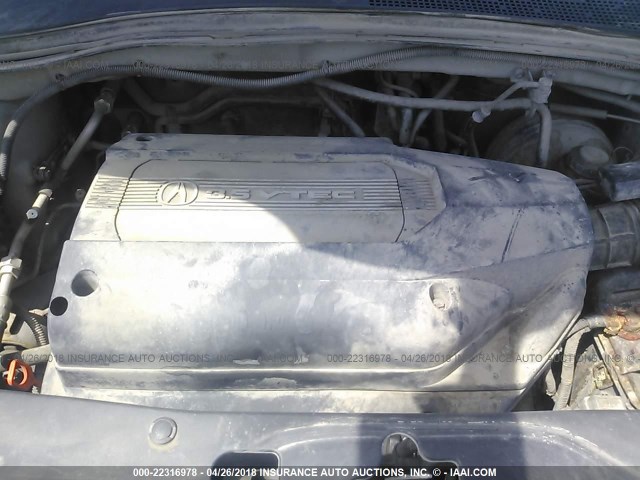 2HNYD18682H505007 - 2002 ACURA MDX TOURING SILVER photo 10