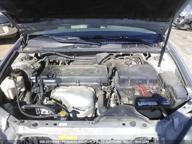 4T1BE32K44U812101 - 2004 TOYOTA CAMRY LE/XLE/SE SILVER photo 10