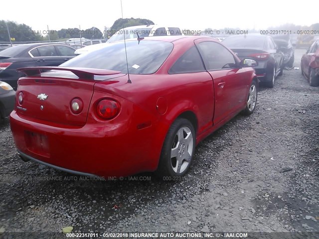 1G1AM18B887118622 - 2008 CHEVROLET COBALT SPORT RED photo 4