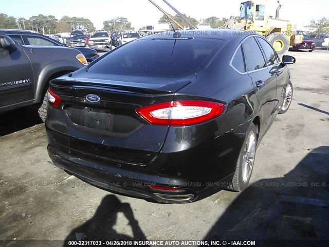 3FA6P0K99ER212801 - 2014 FORD FUSION TITANIUM BLACK photo 4