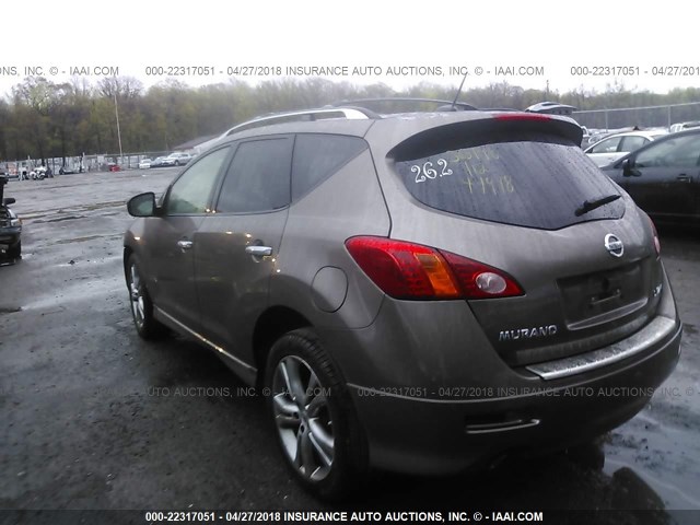 JN8AZ1MW8AW111364 - 2010 NISSAN MURANO S/SL/LE BEIGE photo 3