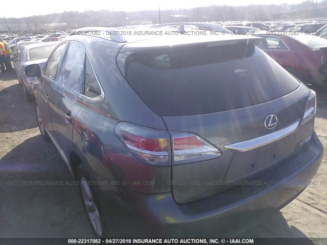 2T2BK1BA3DC161030 - 2013 LEXUS RX 350/BASE/F SPORT GRAY photo 3