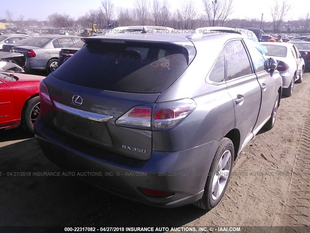 2T2BK1BA3DC161030 - 2013 LEXUS RX 350/BASE/F SPORT GRAY photo 4