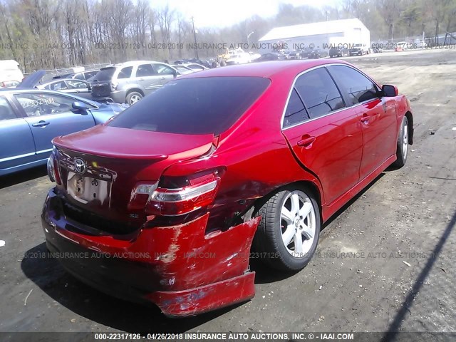 4T1BE46K57U059621 - 2007 TOYOTA CAMRY NEW GENERAT CE/LE/XLE/SE RED photo 4