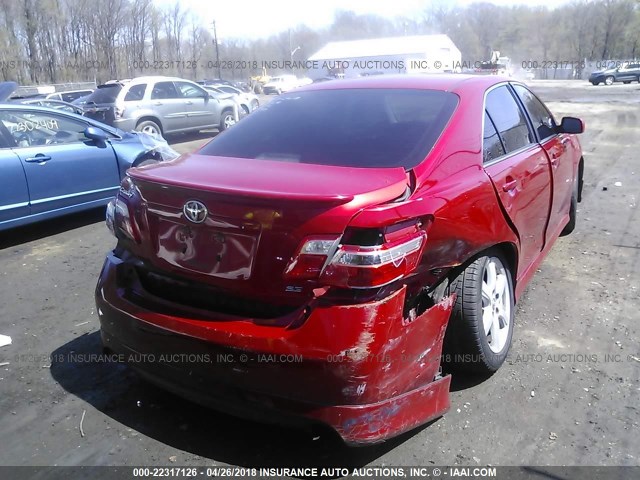 4T1BE46K57U059621 - 2007 TOYOTA CAMRY NEW GENERAT CE/LE/XLE/SE RED photo 6