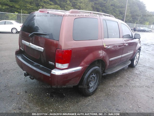 1A8HW58267F547553 - 2007 CHRYSLER ASPEN LIMITED MAROON photo 4