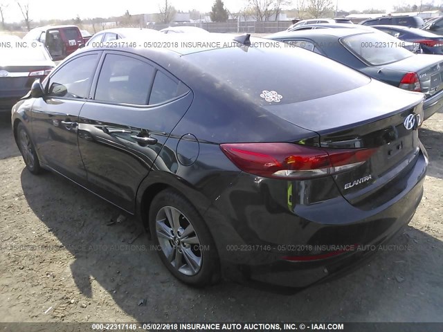 5NPD84LF6HH122927 - 2017 HYUNDAI ELANTRA SE/VALUE/LIMITED BLACK photo 3