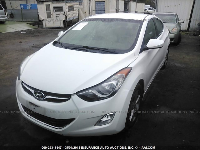 5NPDH4AE5CH094542 - 2012 HYUNDAI ELANTRA GLS/LIMITED WHITE photo 2