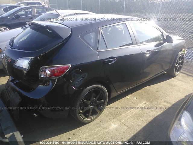 JM1BL1H55A1169836 - 2010 MAZDA 3 S BLACK photo 4