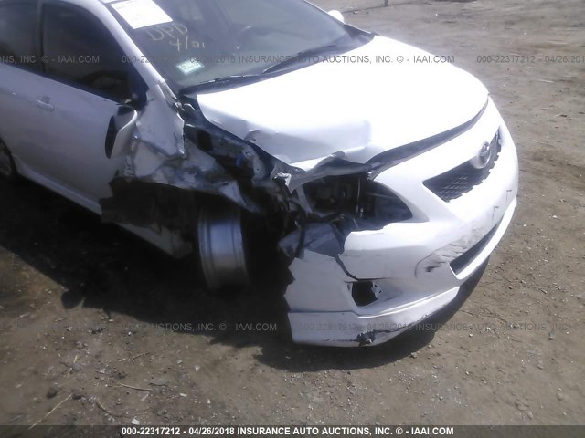 1NXBU40E19Z014068 - 2009 TOYOTA COROLLA S/LE/XLE WHITE photo 6