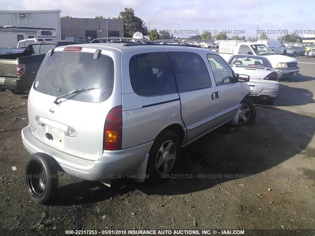 4N2XN11T6YD812211 - 2000 NISSAN QUEST SE/GLE/GXE SILVER photo 4