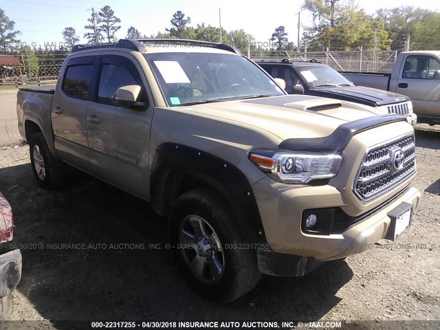 3TMCZ5AN5HM091835 - 2017 TOYOTA TACOMA DBL CAB/SR/TRDSPT/OR/PRO თაფლისფერი ფოტო 1