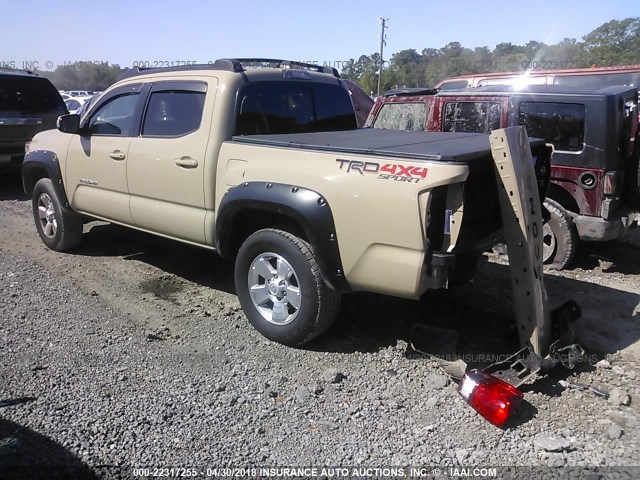 3TMCZ5AN5HM091835 - 2017 TOYOTA TACOMA DBL CAB/SR/TRDSPT/OR/PRO თაფლისფერი ფოტო 3