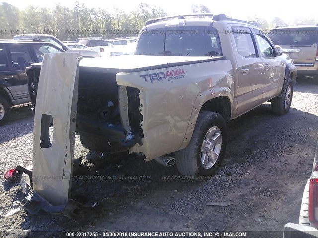 3TMCZ5AN5HM091835 - 2017 TOYOTA TACOMA DBL CAB/SR/TRDSPT/OR/PRO თაფლისფერი ფოტო 4