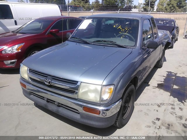 4TAVL52N2VZ249479 - 1997 TOYOTA TACOMA XTRACAB Light Blue photo 2