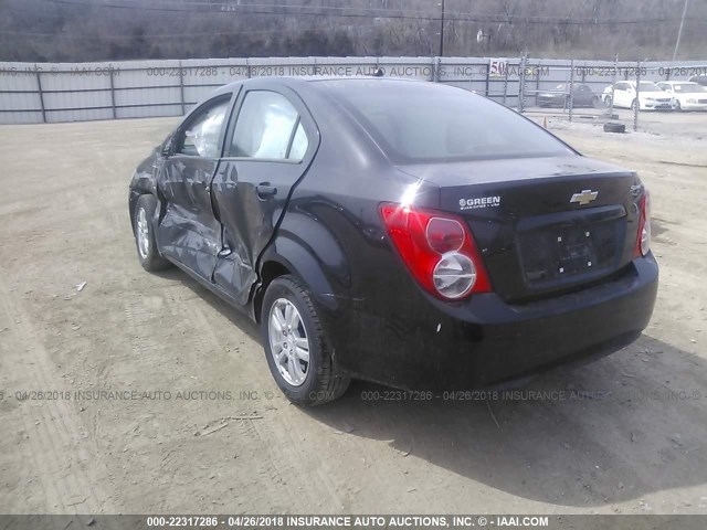 1G1JA5SH5C4165615 - 2012 CHEVROLET SONIC LS 黑色 照片 3
