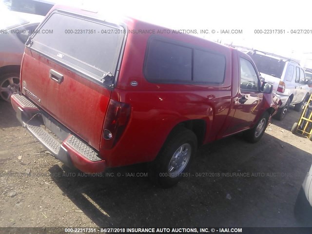 1GCCS149488128146 - 2008 CHEVROLET COLORADO RED photo 4