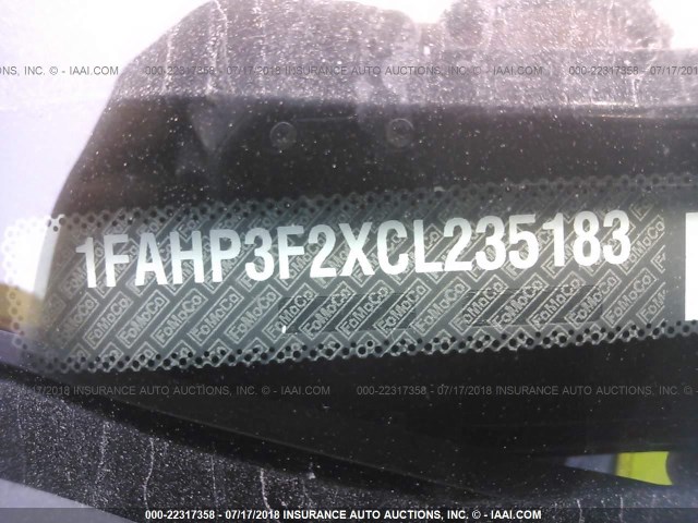 1FAHP3F2XCL235183 - 2012 FORD FOCUS SE GRAY photo 9