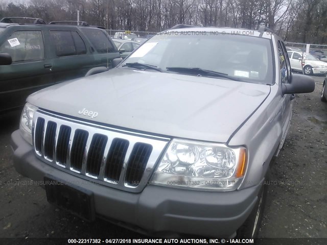 1J4GW48N52C211811 - 2002 JEEP GRAND CHEROKEE LAREDO GRAY photo 6