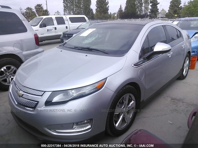 1G1RD6E41BU100204 - 2011 CHEVROLET VOLT SILVER photo 2