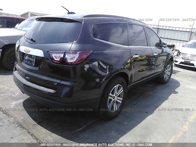 1GNKRHKD4HJ164636 - 2017 CHEVROLET TRAVERSE LT BROWN photo 4