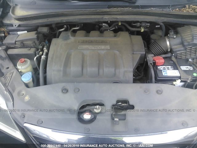 5FNRL38657B137326 - 2007 HONDA ODYSSEY EXL შავი ფოტო 10