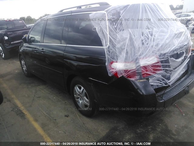 5FNRL38657B137326 - 2007 HONDA ODYSSEY EXL BLACK photo 3