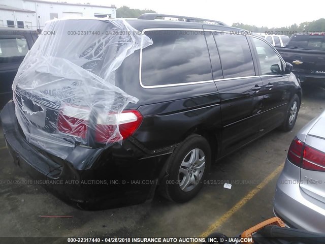 5FNRL38657B137326 - 2007 HONDA ODYSSEY EXL შავი ფოტო 4