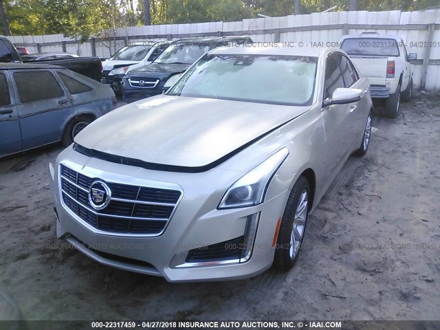 1G6AR5S39E0130416 - 2014 CADILLAC CTS LUXURY COLLECTION TAN photo 2