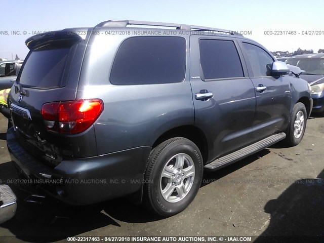 5TDZY68A28S012188 - 2008 TOYOTA SEQUOIA LIMITED GRAY photo 4