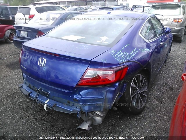 1HGCT1B86HA000167 - 2017 HONDA ACCORD EXL BLUE photo 4