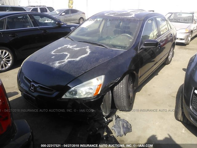 1HGCM56425A162711 - 2005 HONDA ACCORD LX BLACK photo 2