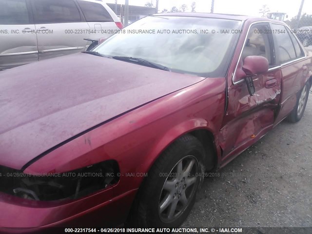 1G6KY5499YU193327 - 2000 CADILLAC SEVILLE STS MAROON photo 6