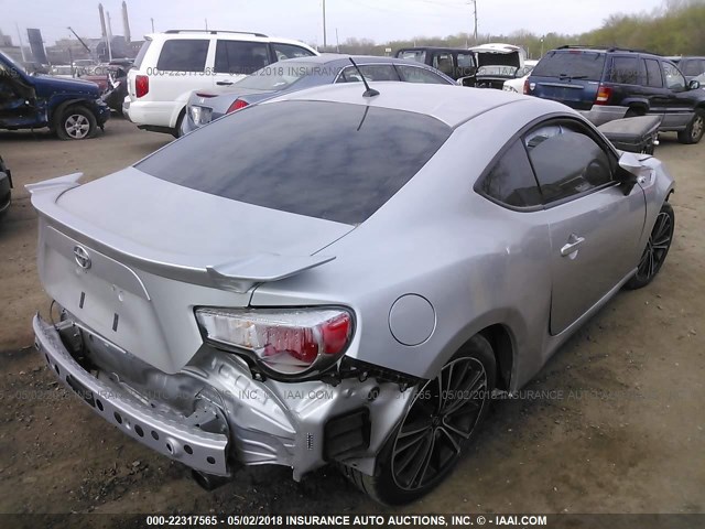 JF1ZNAA16D1707969 - 2013 TOYOTA SCION FR-S SILVER photo 4