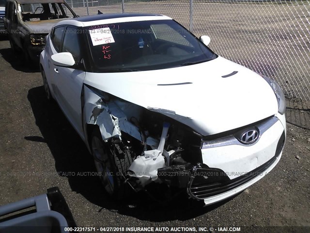 KMHTC6AD5DU119603 - 2013 HYUNDAI VELOSTER WHITE photo 1