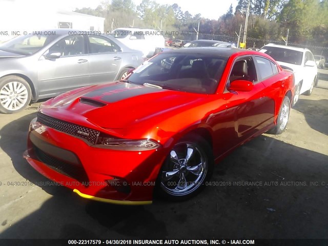 2C3CDXCT9JH230234 - 2018 DODGE CHARGER R/T RED photo 2
