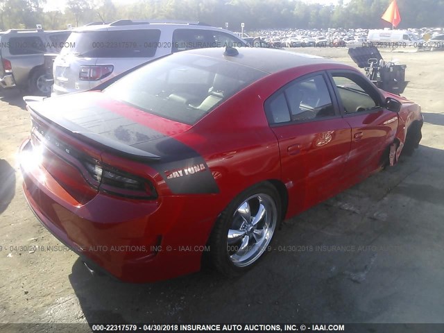 2C3CDXCT9JH230234 - 2018 DODGE CHARGER R/T RED photo 4