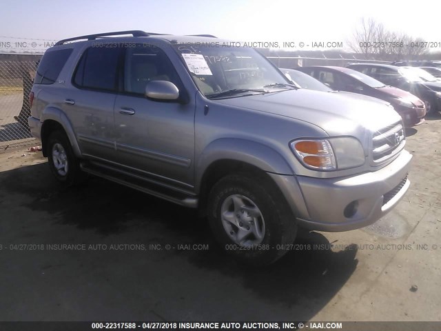 5TDBT44A12S104961 - 2002 TOYOTA SEQUOIA SR5 SILVER photo 1