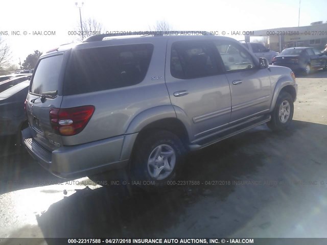 5TDBT44A12S104961 - 2002 TOYOTA SEQUOIA SR5 SILVER photo 4