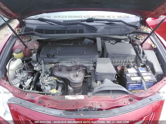 4T1BE46K19U306586 - 2009 TOYOTA CAMRY SE/LE/XLE MAROON photo 10