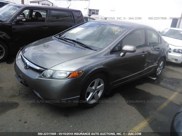 2HGFA15868H507005 - 2008 HONDA CIVIC EX GRAY photo 2